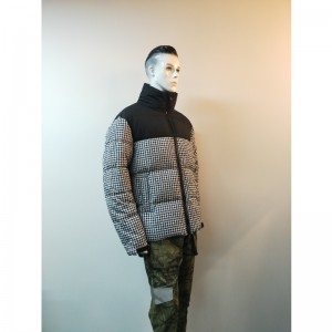 WIT \u0026 ZWART CONTRAST PUFFERJACK VOOR HEREN RLMPC0021N