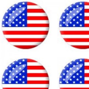 Amerikaanse vlag koepelvormige sticker, embleem Autostickers