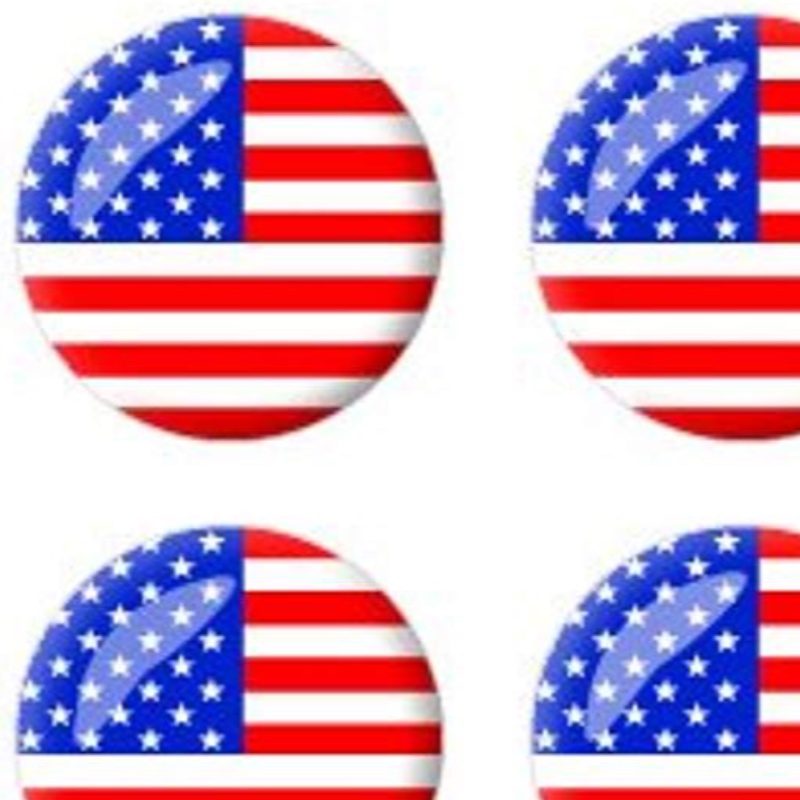Amerikaanse vlag koepelvormige sticker, embleem Autostickers