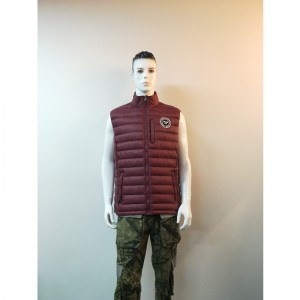 BURGUNDY PADDED VEST VOOR HEREN LMV0003