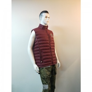 BURGUNDY PADDED VEST VOOR HEREN LMV0003