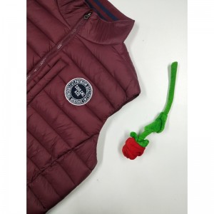 BURGUNDY PADDED VEST VOOR HEREN LMV0003
