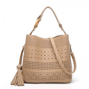 HD0827 - Groothandel uitgehold pu lederen schoudertas voor dames die winkelen