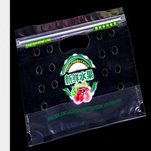 Eco-friend doorzichtige plastic zak met plantaardige ritssluiting met ventilatieopeningen