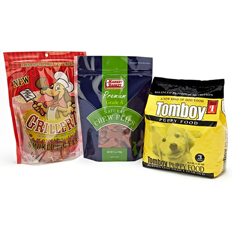 10kg 25kg Platte voerzak voor huisdieren / plastic kattenvoer voor honden