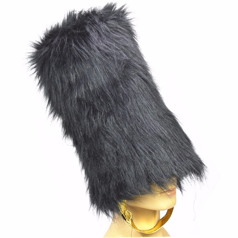 De fabrikant verkoopt de kapitein van de Britse erewacht Plush Black Knight HAT feesthoed rechtstreeks