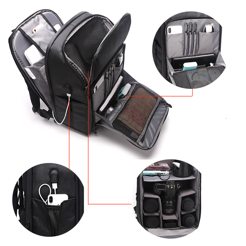 Diat BRTMA250A USB-laptopcamera Outdoor-rugzak Zakelijke multifunctionele rugzak
