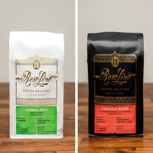 Op maat bedrukte koffiezak met platte bodem en aluminiumfoliezak voor het verpakken van koffie