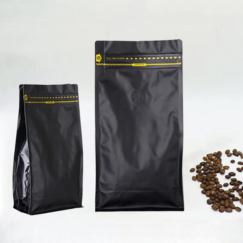 Groothandel Recycle Valve Rits Verpakking Pouch OEM Platte bodem Zijvouw Stand Up Custom Printing Koffiezak