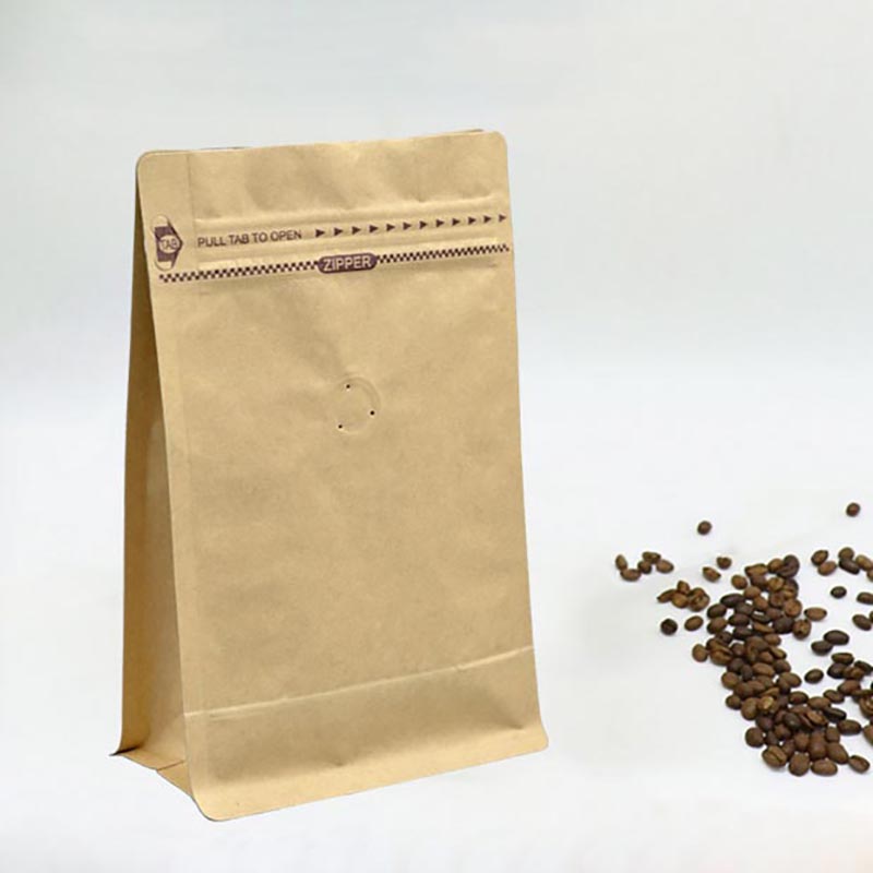 Groothandel Recycle Valve Rits Verpakking Pouch OEM Platte bodem Zijvouw Stand Up Custom Printing Koffiezak