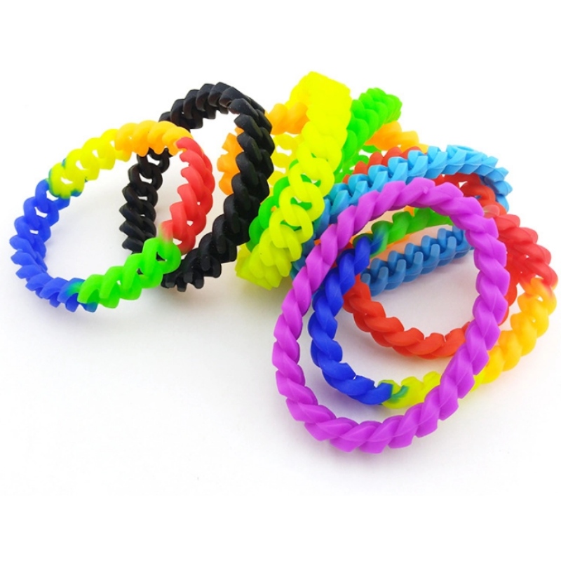 Gevlochten siliconen armbanden