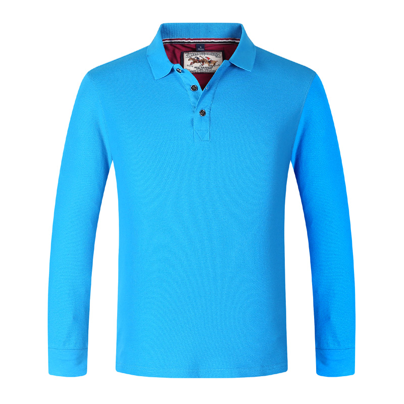 # 240 Katoenen polo met lange mouwen Casual