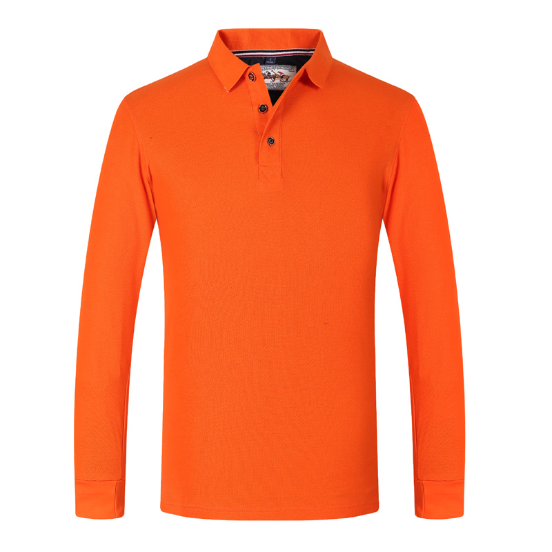 # 240 Katoenen polo met lange mouwen Casual