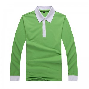 Shirt met lange mouwen en contrasterende kraag