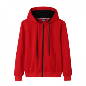 # 8029 Full-Zip lichtgewicht Contrasterende jas met capuchon