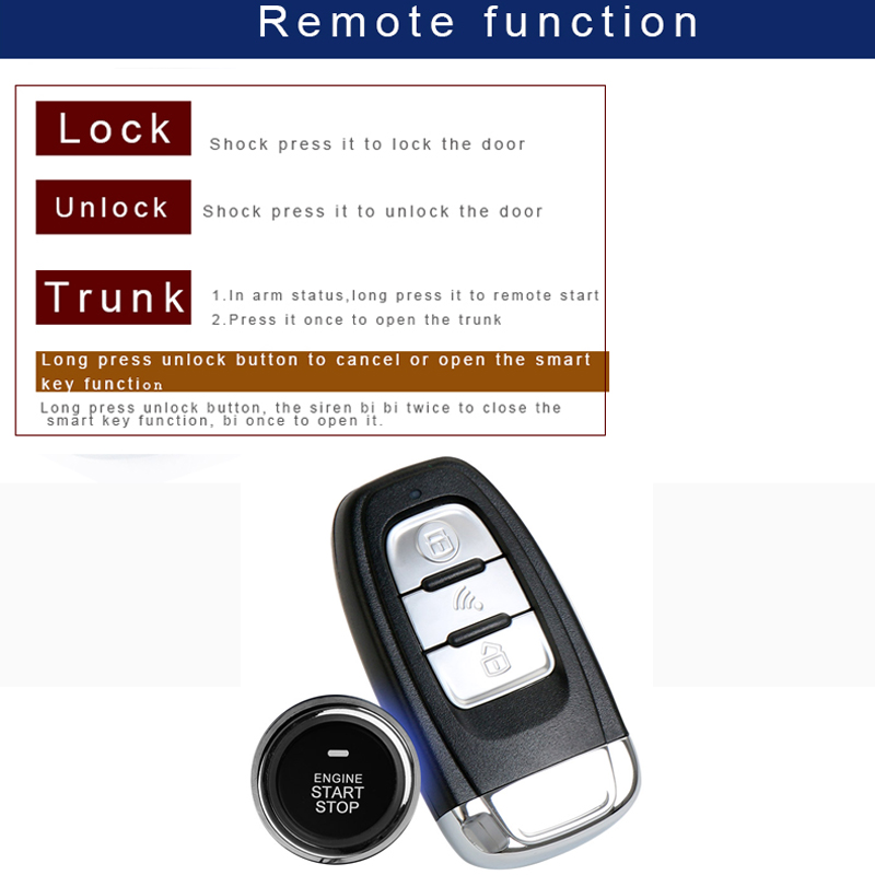 PKE keyless entry RFID auto lock u0026 unlock in auto alarm starter