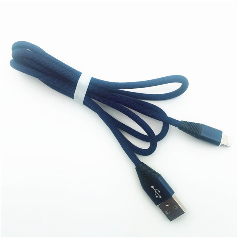 KPS-1004CB 8-pins hoge kwaliteit 1M 2.2A katoen weven snel opladen usb-datakabel