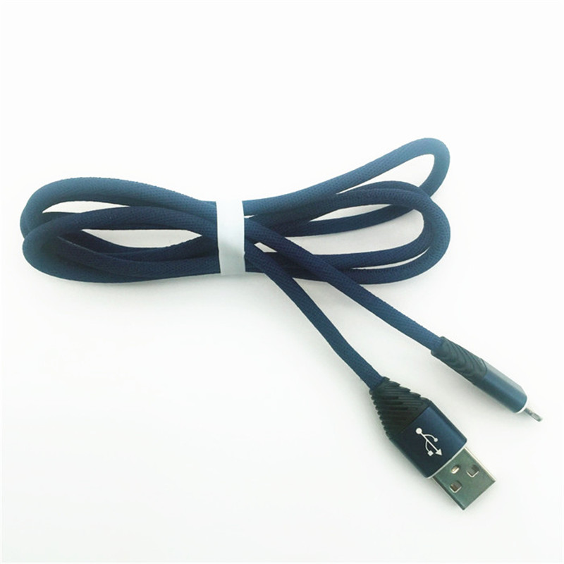 KPS-1004CB 8-pins hoge kwaliteit 1M 2.2A katoen weven snel opladen usb-datakabel