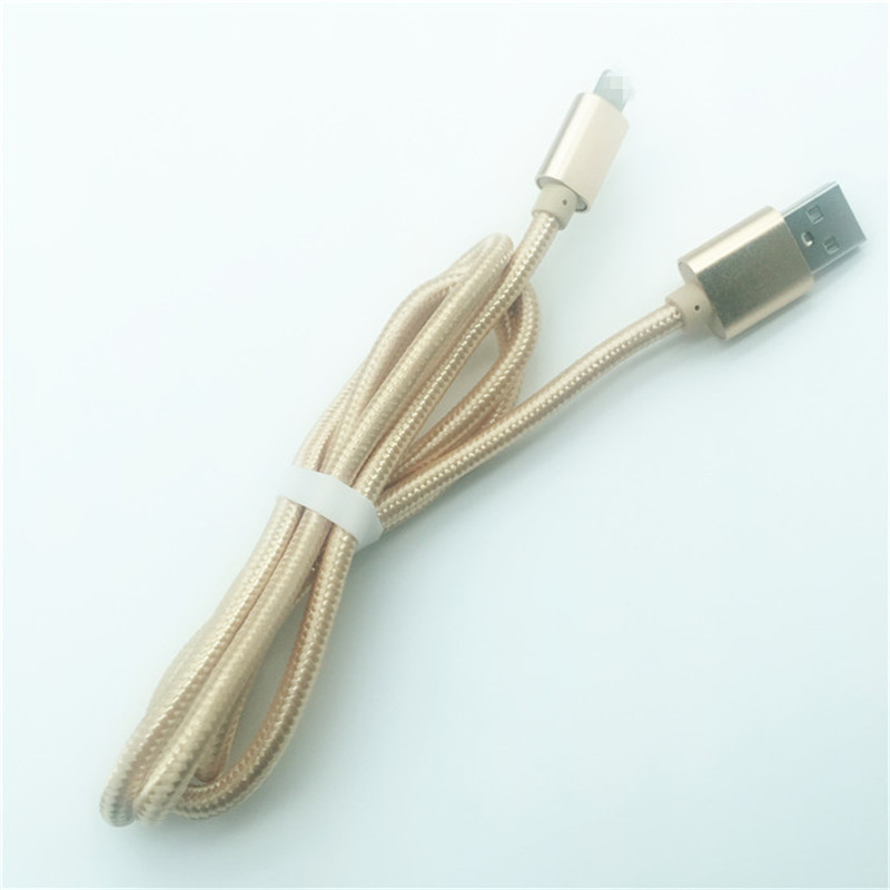 KPS-1005CB 8PIN 2M Hoge kwaliteit nylon gevlochten 2A snelle usb-datakabel voor iPhone