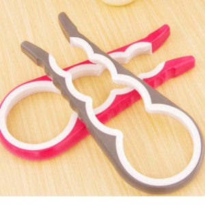 Siliconen kurkentrekker multifunctionele vier-in-één flesopener huishoudelijke veiligheid blikopener antislip- en flesdopopener