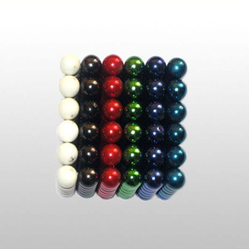 Aangepaste grootte N35 educatieve NdFeB kleurrijke magneet bol