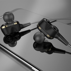 2019 Nieuwe dubbele driver Goede diepe bas Stereo Hi-Fi In-ear bedrade oortelefoon OE18
