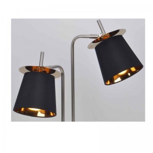 Tafellamp met stoffen kap en decoratievel