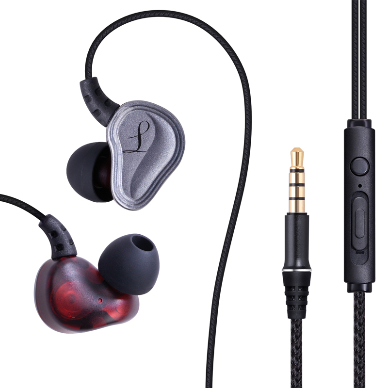 Nieuwe Earhook Sport Dual Dynamic Driver bedrade oortelefoon