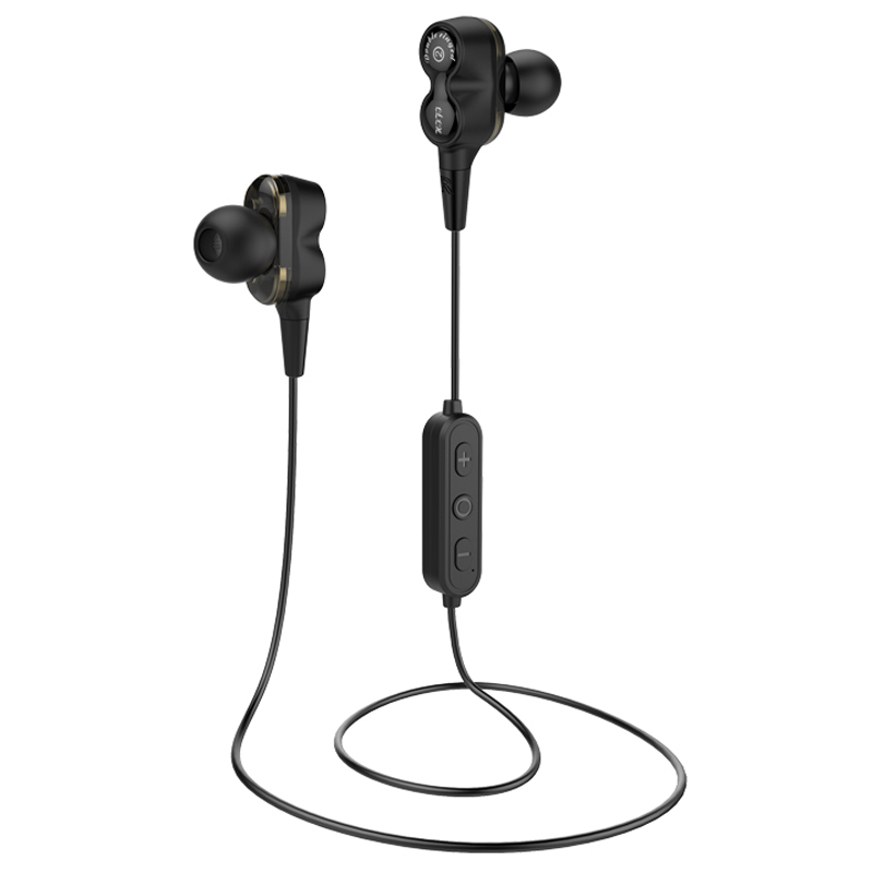 Nieuwe Dual Dynamic Driver Sport Stereo Geluidskwaliteit HiFi Draadloze Bluetooth-oortelefoon