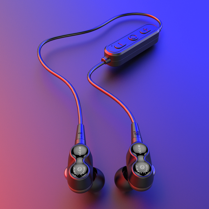 Nieuwe Dual Dynamic Driver Sport Stereo Geluidskwaliteit HiFi Draadloze Bluetooth-oortelefoon