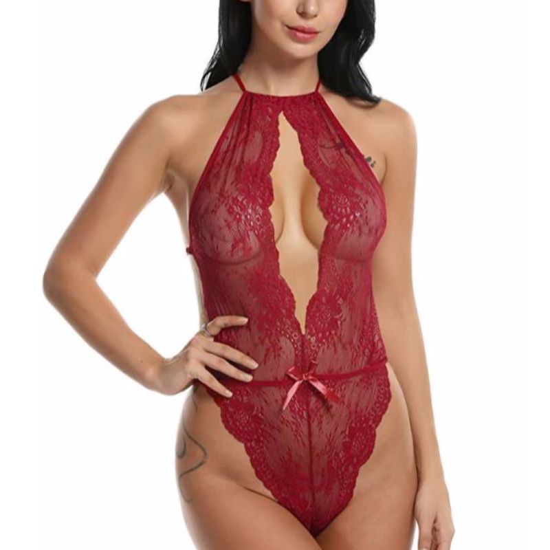 Sexy lingerie voor dames Teddy Rompertje babydoll rompertjes-team