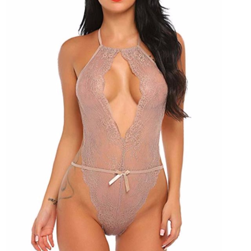 Sexy lingerie voor dames Teddy Rompertje met kanten babydoll Verschillende kleuren beschikbaar Rose-team