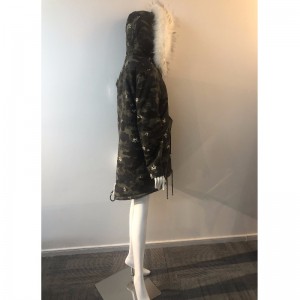 CAMO HOODED COAT DAMES RLWPC0034