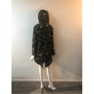 CAMO HOODED COAT DAMES RLWPC0034