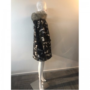 DAMES CAMO HOODED COAT RLWPC0039