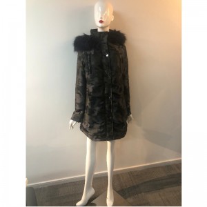 DAMES CAMO HOODED COAT RLWPC0040