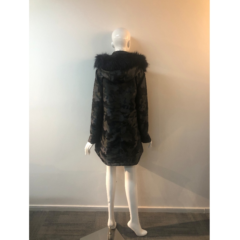 DAMES CAMO HOODED COAT RLWPC0040