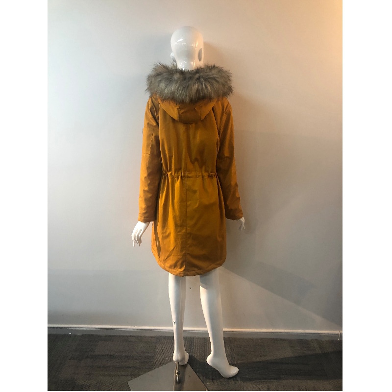GELE HOODED COAT DAMES RLWPC0041