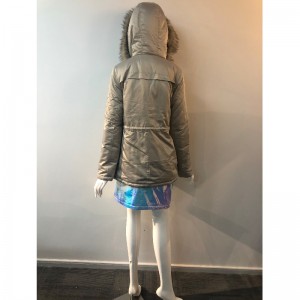 CHAMPAGNE HOODED COAT DAMES RLWPC0059