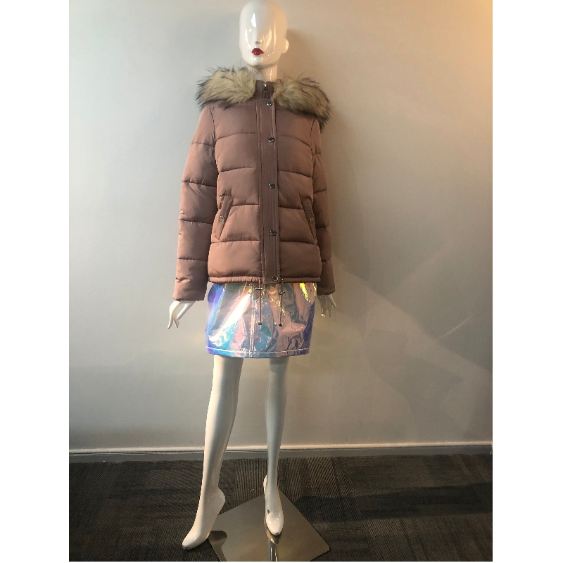 CHAMPAGNE HOODED COAT DAMES RLWPC0061