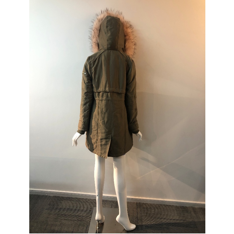 KAKI HOODED COAT DAMES RLWPC0074