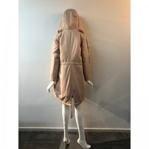 WATERVAL PARKA DAMES MET BORGVOERING IN ROZE RLWPC0075