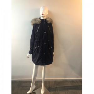 ZWART HOODED JAS DAMES RLWPC0076