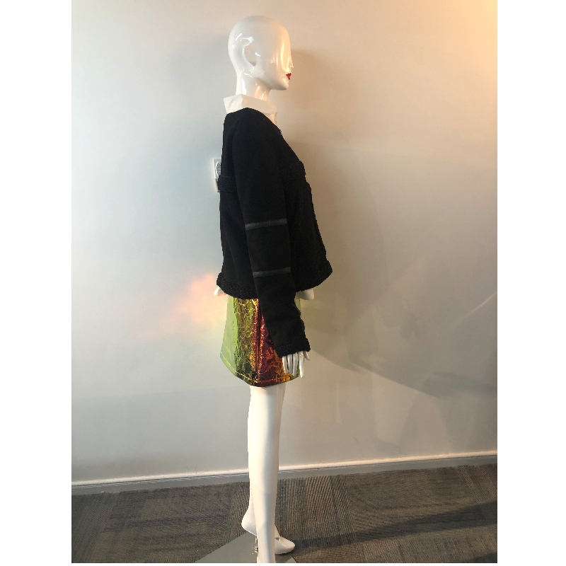 ZWARTE COLLARLESS COAT DAMES RLWPC0080