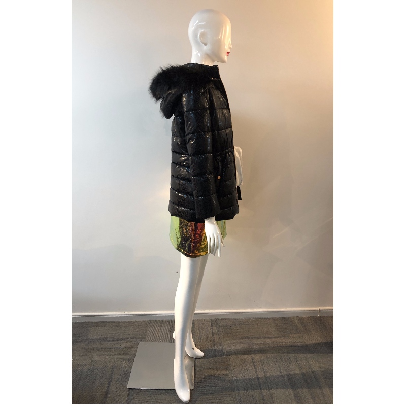 GLANZENDE PUFFERJAS VOOR DAMES IN ZWART RLWPC0082