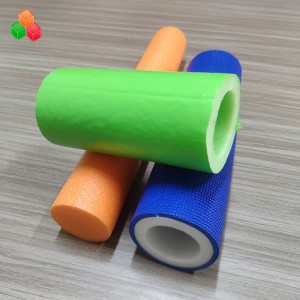 Aangepaste vorm logo kleur super zachte holle schuim buizen PVC EVA EPE schuim ronde buis voor indoor speeltoestellen / verpakking
