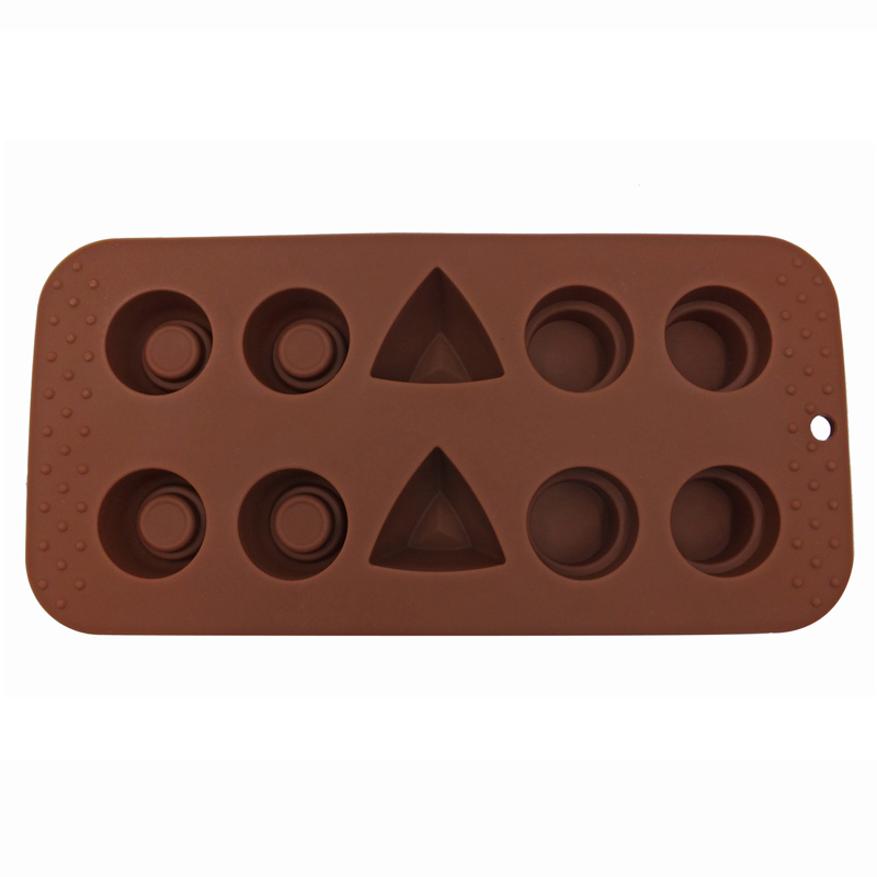 10 holtes Siliconen Chocoladevorm Chip Mallen