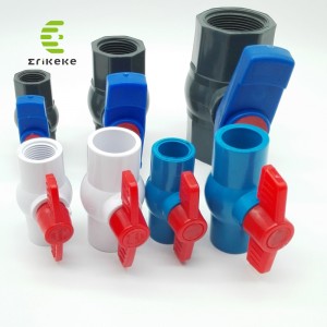 Hogedruk PVC-kogelkraan (normaal uiteinde, vlak uiteinde, draaduiteinde)
