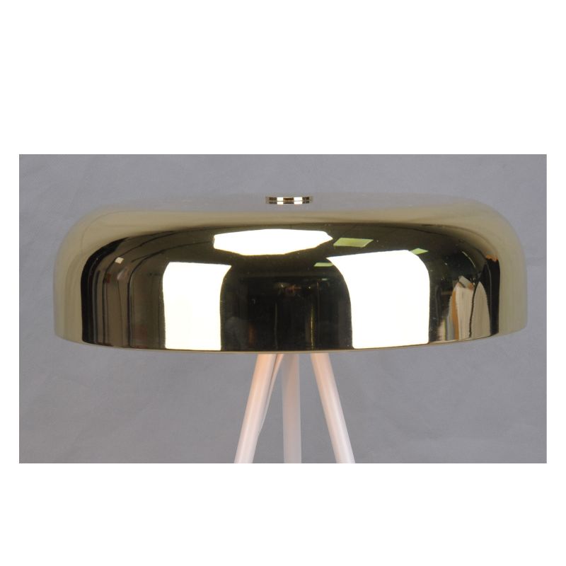 Statief tafellamp met metalen kap