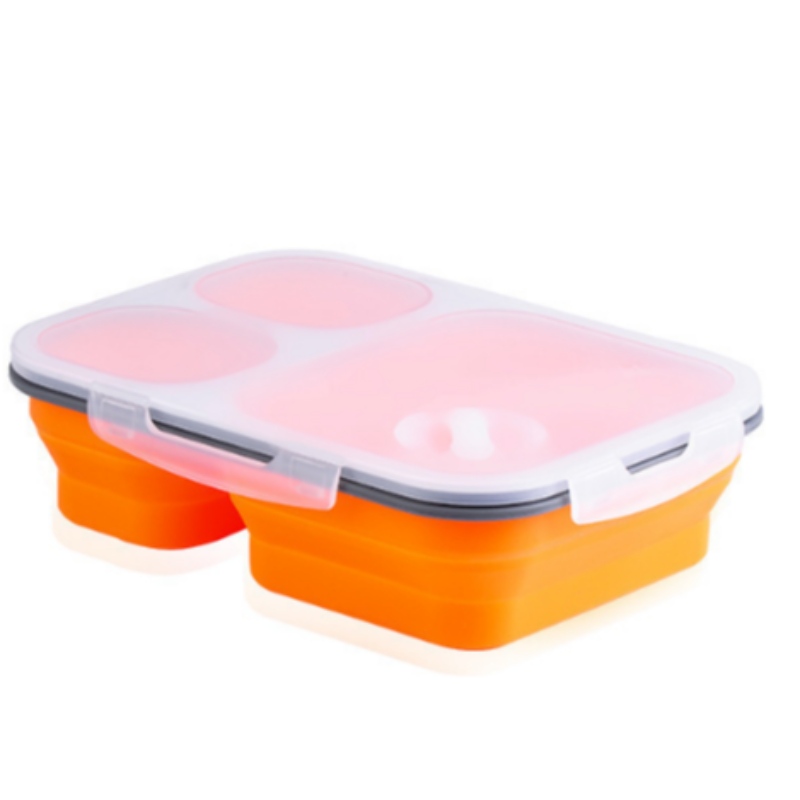 Siliconen lunchbox dubbellaags lunchbox siliconen verse box kinderlunchbox vouwkom op maat